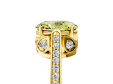 Yellow gold Fancy Yellow Oval  Cut Cathedral Pave Diamond Engagement Ring with Six-Prong Setting_49