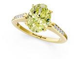 Yellow gold Fancy Yellow Oval  Cut Channel Set Solitaire Engagement Ring with Four-Prong Setting_220