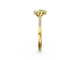 Yellow gold Fancy Yellow Oval  Cut Channel Set Solitaire Engagement Ring with Four-Prong Setting_221