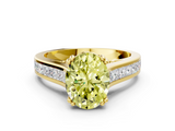 Yellow gold Fancy Yellow Oval  Cut Channel Set Solitaire Engagement Ring with Prong Setting_20