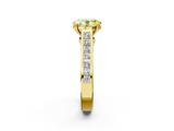 Yellow gold Fancy Yellow Oval  Cut Channel Set Solitaire Engagement Ring with Prong Setting_22