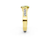 Yellow gold Fancy Yellow Oval Cut Cut Channel Set Solitaire Ring with Four-Prong Setting_2