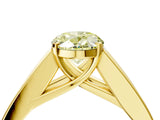 Yellow gold Fancy Yellow Oval Cut Cut Channel Set Solitaire Ring with Four-Prong Setting_4