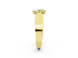 Yellow gold Fancy Yellow Oval Cut Cut Diamond Channel Set Solitaire Ring with Four-Prong Setting_2