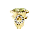 Yellow gold Fancy Yellow Oval Cut Cut Halo Diamond Infinity Band with Four-Prong Setting_5