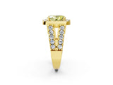 Yellow gold Fancy Yellow Oval Cut Cut Halo Split Shank Prong Set Ring_2