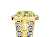 Yellow gold Fancy Yellow Oval Cut Cut Halo Split Shank Prong Set Ring_5