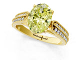 Yellow gold Fancy Yellow Oval Cut Cut Pave Split Shank Engagement Ring with Four-Prong Setting_1