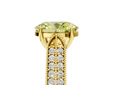 Yellow gold Fancy Yellow Oval Cut Cut Pave Split Shank Engagement Ring with Four-Prong Setting_5