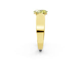 Yellow gold Fancy Yellow Oval Cut Diamond Channel Set Solitaire Ring with Four-Prong Setting_14