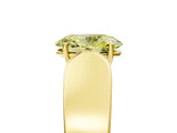 Yellow gold Fancy Yellow Oval Cut Diamond Channel Set Solitaire Ring with Four-Prong Setting_17