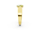 Yellow gold Fancy Yellow Oval Cut Diamond Channel Set Solitaire Ring with Four-Prong Setting_50