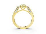 Yellow gold Fancy Yellow Oval Cut Diamond Channel Set Solitaire Ring with Four-Prong Setting_51