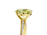 Yellow gold Fancy Yellow Oval Cut Diamond Engagement Ring with Side Stone Accents and Four-Prong Setting_65