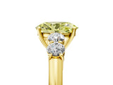 Yellow gold Fancy Yellow Oval  Cut Diamond Five-Stone Prong Set White Gold Ring_38