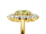 Yellow gold Fancy Yellow Oval Cut Diamond Floral Double Halo Engagement Ring with Prong Setting_65