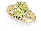 Yellow gold Fancy Yellow Oval Cut Diamond Halo Split Shank Engagement Ring_40