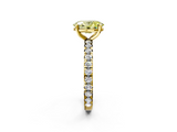 Yellow gold Fancy Yellow Oval  Cut Diamond Pavé Band with Four-Prong Setting_5