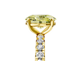 Yellow gold Fancy Yellow Oval  Cut Diamond Pavé Band with Four-Prong Setting_8