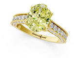 Yellow gold Fancy Yellow Oval  Cut Diamond Pave Band with Four-Prong Setting_37