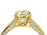 Yellow gold Fancy Yellow Oval  Cut Diamond Pave Band with Four-Prong Setting_40