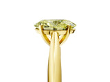 Yellow gold Fancy Yellow Oval Cut Diamond Solitaire Engagement Ring with Cathedral Setting and Four-Prong Mount_17