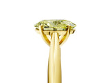 Yellow gold Fancy Yellow Oval Cut Diamond Solitaire Engagement Ring with Cathedral Setting and Four-Prong Mount_95