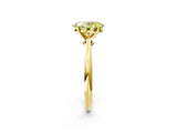 Yellow gold Fancy Yellow Oval Cut Diamond Solitaire Engagement Ring with Classic Band and Four-Prong Setting_14