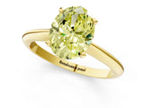Yellow gold Fancy Yellow Oval Cut Diamond Solitaire Engagement Ring with Classic Band and Four-Prong Setting_37