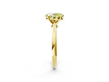 Yellow gold Fancy Yellow Oval Cut Diamond Solitaire Engagement Ring with Classic Band and Four-Prong Setting_38