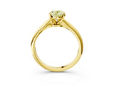 Yellow gold Fancy Yellow Oval Cut Diamond Solitaire Engagement Ring with Classic Band and Four-Prong Setting_39