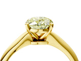 Yellow gold Fancy Yellow Oval Cut Diamond Solitaire Engagement Ring with Classic Band and Four-Prong Setting_40