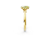 Yellow gold Fancy Yellow Oval Cut Diamond Solitaire Engagement Ring with Classic Band and Four-Prong Setting_89