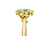 Yellow gold Fancy Yellow Oval Cut Diamond Solitaire Engagement Ring with Classic Band and Four-Prong Setting_92