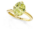 Yellow gold Fancy Yellow Oval Cut Diamond Solitaire Engagement Ring with Four-Prong Setting and Classic Band_21