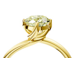 Yellow gold Fancy Yellow Oval Cut Diamond Solitaire Engagement Ring with Four-Prong Setting and Classic Band_24