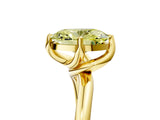 Yellow gold Fancy Yellow Oval Cut Diamond Solitaire Engagement Ring with Four-Prong Setting and Classic Band_25