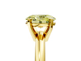 Yellow gold Fancy Yellow Oval Cut Diamond Solitaire Engagement Ring with Round Band and Four-Prong Setting_162