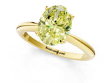 Yellow gold Fancy Yellow Oval Cut Diamond Solitaire Ring with Six-Prong Setting and Classic Band_274