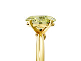 Yellow gold Fancy Yellow Oval Cut Diamond Solitaire Ring with Six-Prong Setting and Classic Band_278