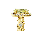 Yellow gold Fancy Yellow Oval Cut Halo Diamond Solitaire with Filigree Band and Four-Prong Setting_17