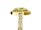 Yellow gold Fancy Yellow Oval  Cut Halo Pave Split Shank Prong Setting Ring_37