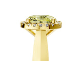Yellow gold Fancy Yellow Oval  Cut Halo Solitaire Engagement Ring with Square Band and Four-Prong Setting_71
