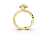 Yellow gold Fancy Yellow Oval  Cut Halo Split Shank Prong Setting Ring_15