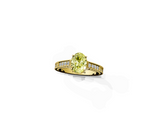 Yellow gold Fancy Yellow Oval  Cut Milgrain Channel Set Engagement Ring with Solitaire Prong Setting_82