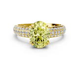 Yellow gold Fancy Yellow Oval  Cut Pave Diamond Engagement Ring with Channel Set Band and Four-Prong Setting_18