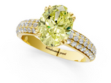 Yellow gold Fancy Yellow Oval  Cut Pave Diamond Engagement Ring with Channel Set Band and Four-Prong Setting_19