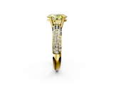 Yellow gold Fancy Yellow Oval  Cut Pave Diamond Engagement Ring with Channel Set Band and Four-Prong Setting_20