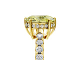 Yellow gold Fancy Yellow Oval Cut Solitaire Diamond Engagement Ring with Pavé Band and Six-Prong Setting_17