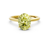 Yellow gold Fancy Yellow Oval  Cut Solitaire Engagement Ring with Four-Prong Setting and Classic Band_20